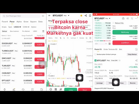 Terpaksa close bitcoin karna marketnya udah gak kuat naik di aplikasi binance part 117