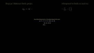 Gram-Schmidt Process Example: Find Orthonormal Basis #shorts #graduatemath#mathanimation #mathshorts