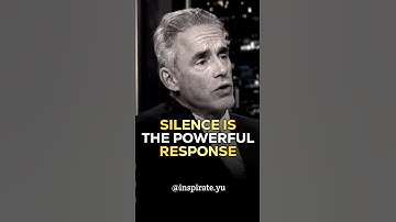 Stilte is het krachtigste antwoord — Jordan Peterson #jordanpeterson