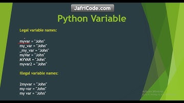 No8 What are legal and illegal variables
