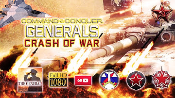 🔥Crash of War 0.71 【 Russia VS USA 】 Generals Vanish  C&C Generals ZH