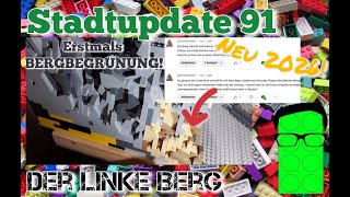 LEGO Stadtupdate #91 | Bau einer Legostadt Teil 92 | DER LINKE BERG | Erstmals Bergbegrünung!