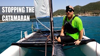 How to stop the boat  Heaving to on a catamaran