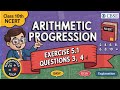 Class -10th NCERT | Ch -5 (Arithmetic Progression) Ex - 5.1 Questions 3,4 | CBSE | Mathematics Tech