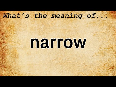 Narrow Meaning : Definition of Narrow