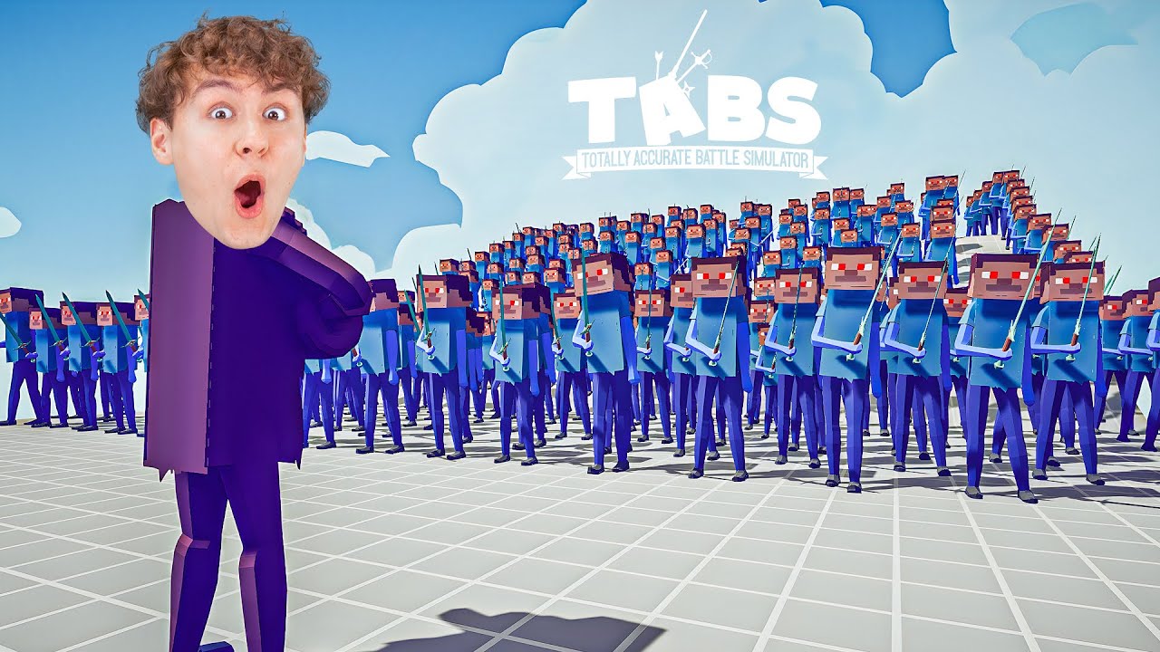 ÜBERLEBE den ANGRIFF von 1000 Minecraft Steve's?! – TABS (Minecraft Mod)