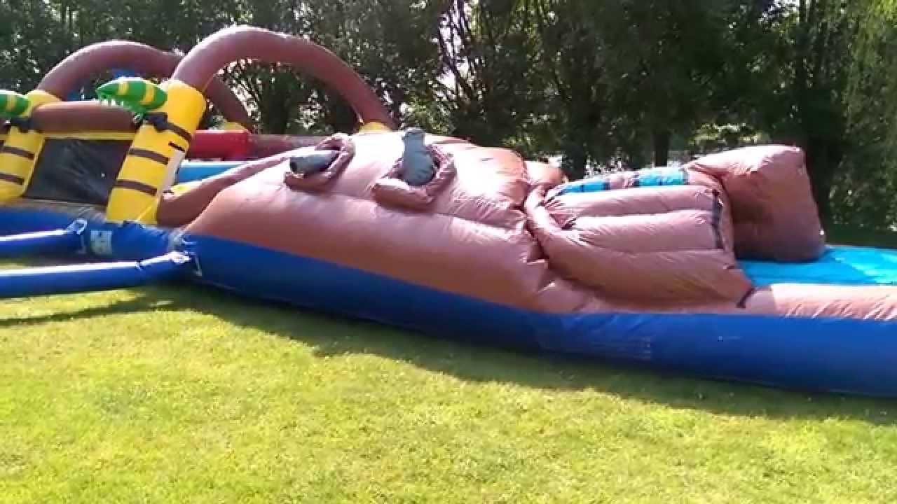 Piraten Stormbaan 18x4 Meter - Stormbaan Opblazen