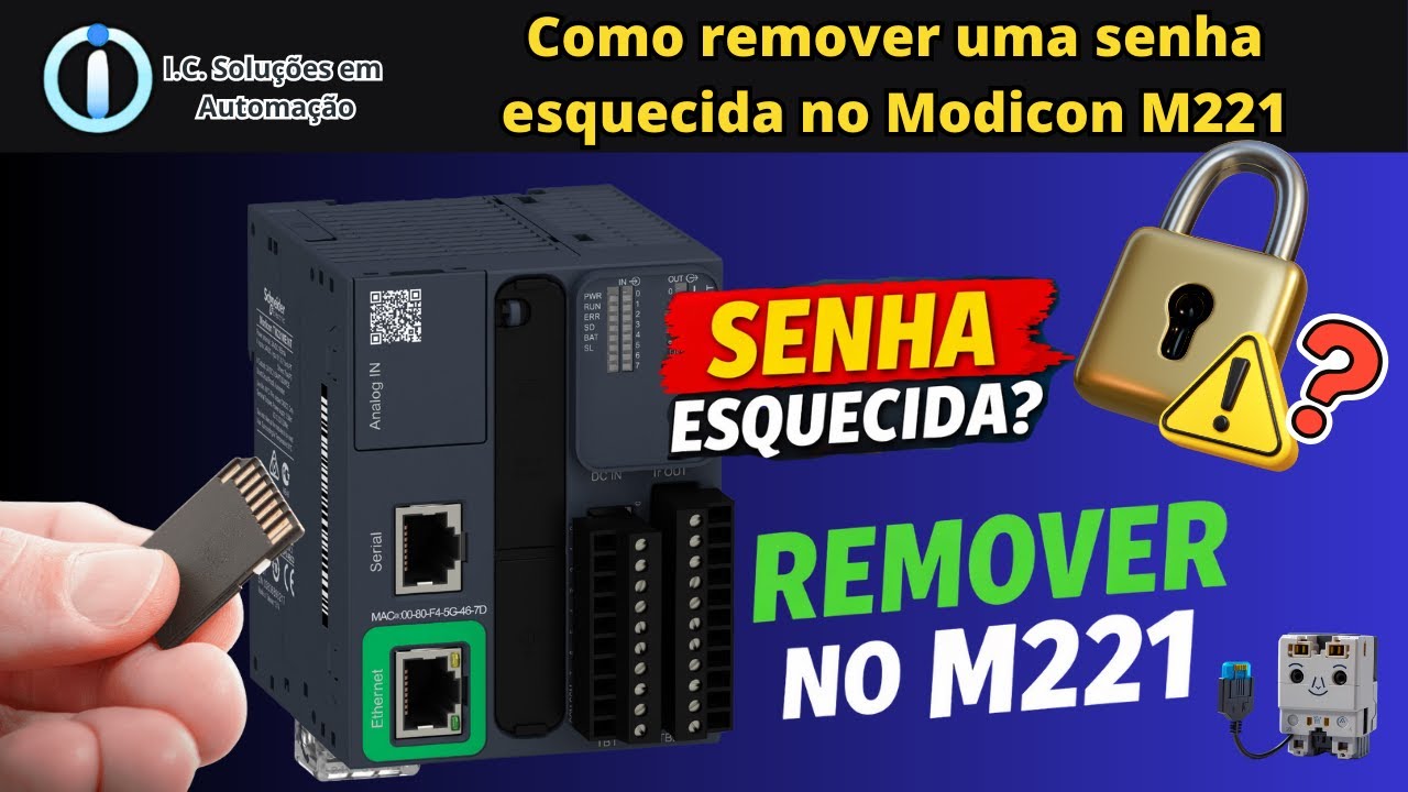 06 Curso Machine Expert Basic   Como remover uma senha esquecida no Modicon M221
