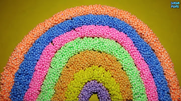 Learn Colors of the Rainbow with Squishy Glitter Foam for Kids   | RainbowLearning | Fun!!!