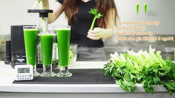 Ép liên tục 4,4kg cần tây với máy ép chậm Foresto Prana