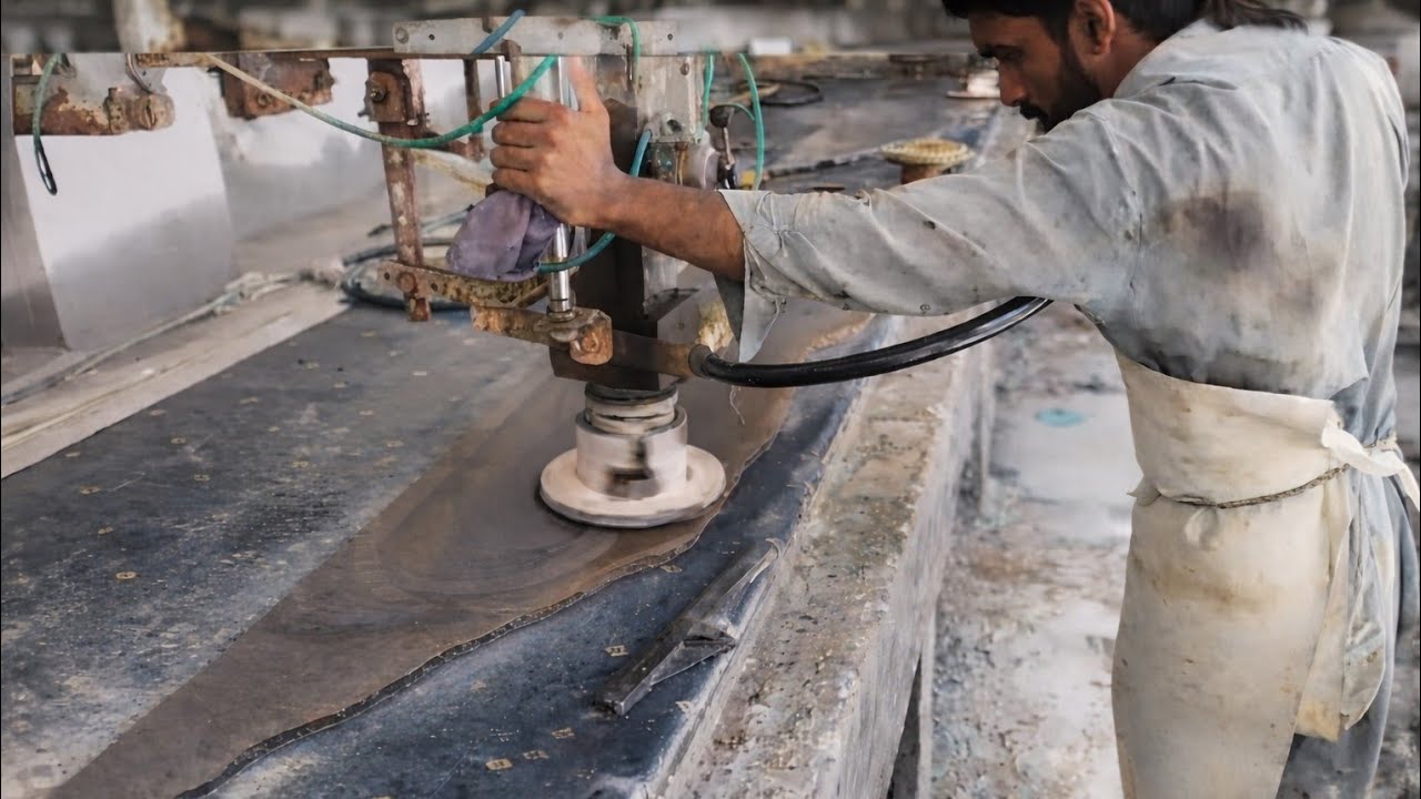 Big Counter Polishing | Heavy Metal Polishing Process | Satisfying Workshop Work