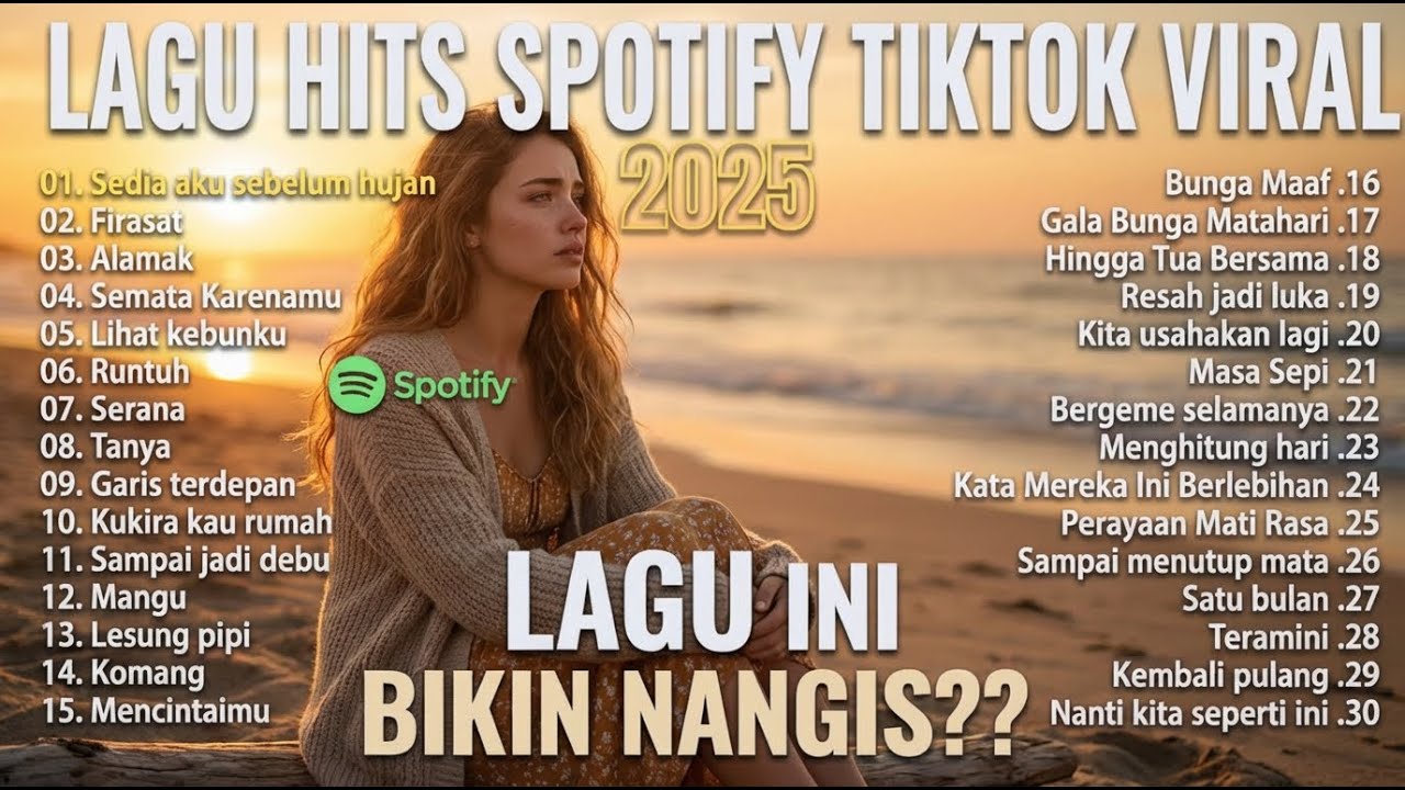 Sedia Aku Sebelum Hujan - Idgitaf | Top Trending Spotify Playlist 🎵 Lagu Galau Indonesia Hits 2025🎧