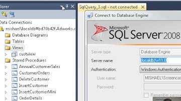 Visual Studio 2010, LocalDb 2012, stored procedures and view