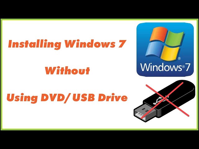 How to Install Windows 7 without CD or USB on PC - YouTube