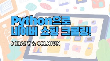 Python으로 네이버 쇼핑 크롤링하기 | Scrapy와 Selenium을 이용한 데이터 수집 튜토리얼