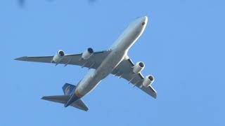 Low UPS 747-8F Flying Overhead