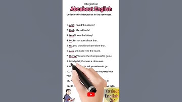 underline the interjection exercise #interjections #shorts #short #grammarexercise