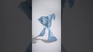 Stylized Warrior with Geometric Armor - AI Rigged 3D Character