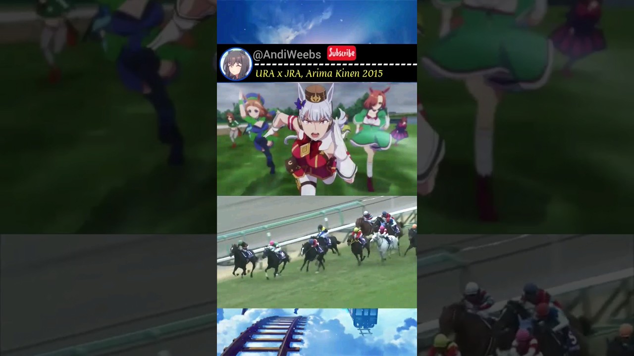 Uma musume x Real horse race. Gold ship last run #anime #real #shorts