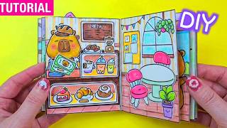 (Tutorial) How to make a Capybara Cafe Squishy Book DIY #gamebook #paperdiy #quietbook
