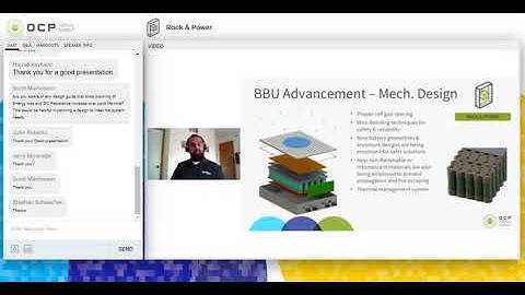 OCP 2020 Virtual Summit: Battery Backup Solutions - Options; Advancements; and Safety