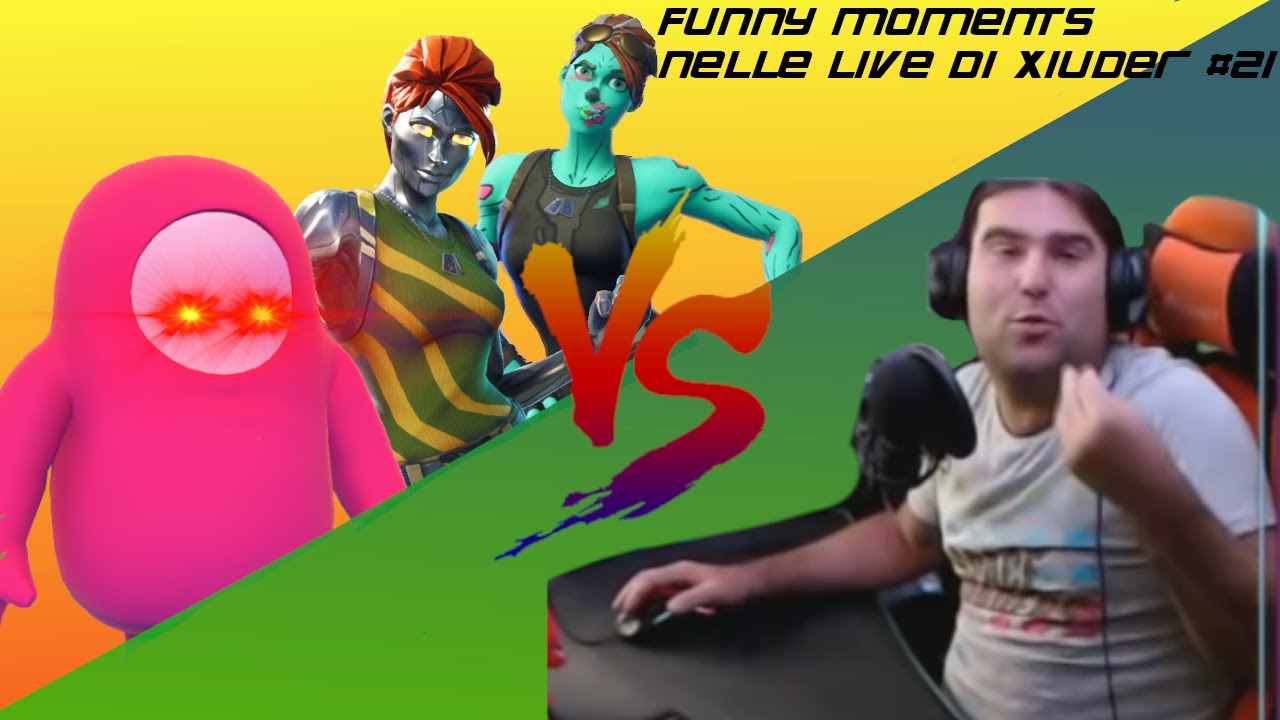 Funny moments nelle live di Xiuder #21 - Xiuder contro TUTTI su FALL GUYS! (e anche fortnite)