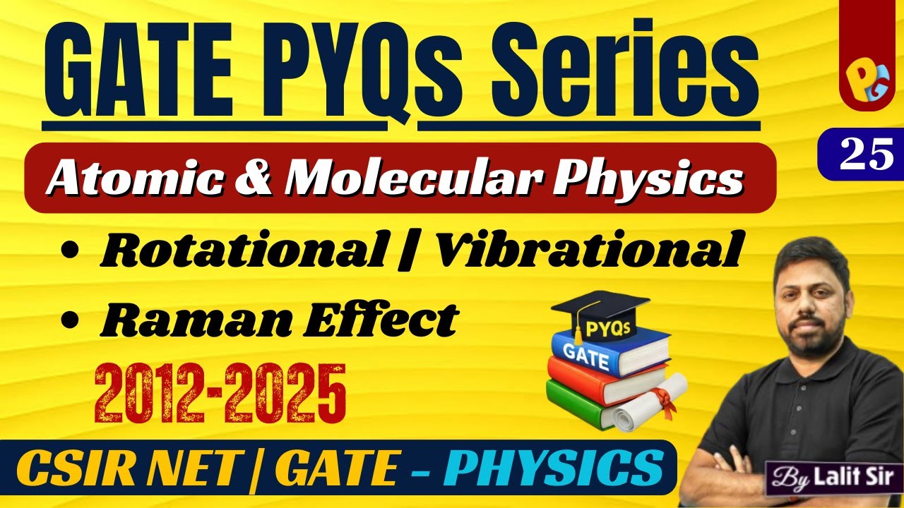 GATE Physics PYQs 2012–2025 | Rotational Vibrational & Raman Effect | POTENTIALG | Lalit Sir