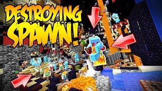 Minecraft - UNCLAIMING  AND GRIEFING MY SERVER'S SPAWN!