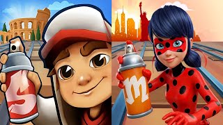 Subway Surfers : Rome 2026 🆚 Miraculous Ladybug Games Comparison & New Updates screenshot 1
