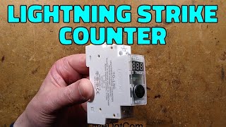 DINrail lightning strike counter