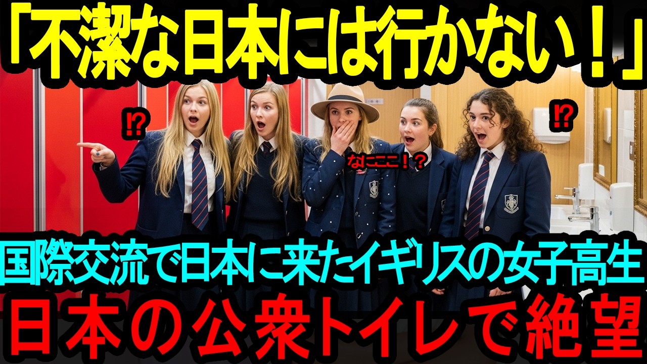  【海外の反応】「汚い日本なんか行きたくない...」イギリスの女子高生たちが国際交流で日本のトイレが不潔だと来日拒否！渋谷の公衆トイレに入った直後...!?
