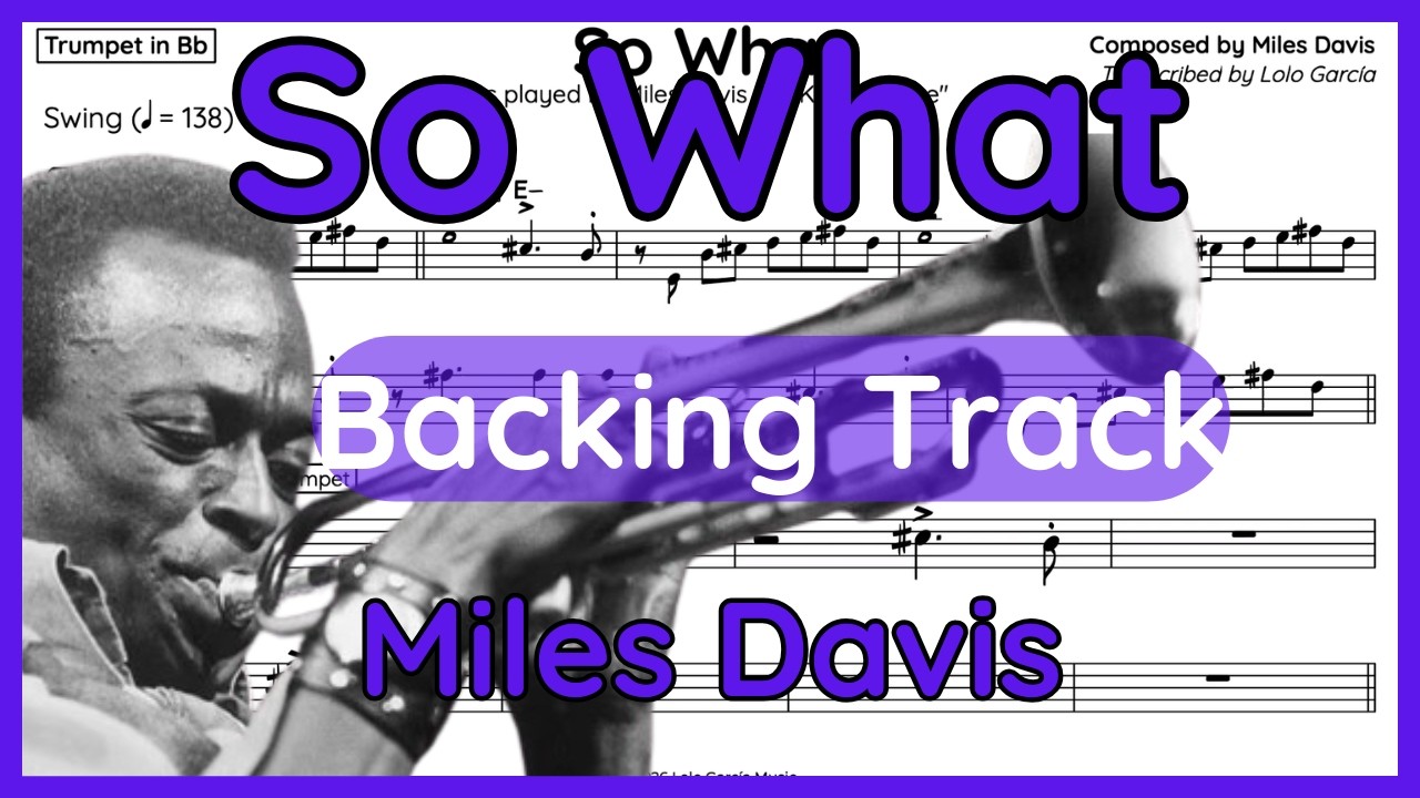 So What · Backing Track (Miles Davis) Alto Sax Version in Eb - YouTube