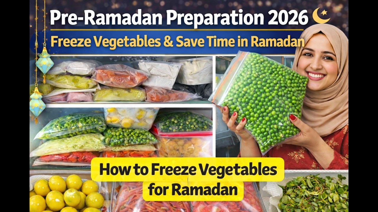 Pre-Ramadan Preparation 2026 | Freeze Vegetables & Save Time in Ramadan