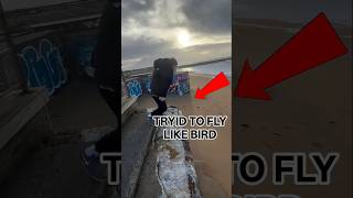 He Tried To Fly Like A Bird But Failed