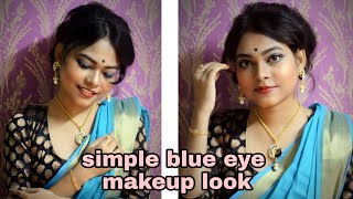 Simple Blue Eye Makeup Look Self Makeup Simi Das
