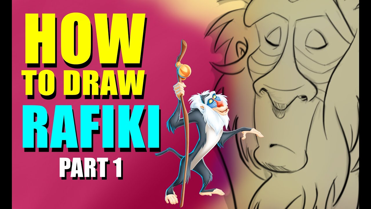 Lessons By Rafiki How to Draw Rafiki (part 1) #animation #cartoon #Rafiki #drawing - YouTube