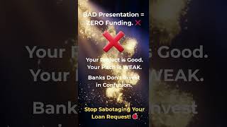 BAD Presentation = ZERO Funding ❌ #finance #shorts