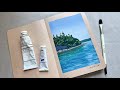 Get over artist’s block with this painting challenge | real-time gouache landscape painting