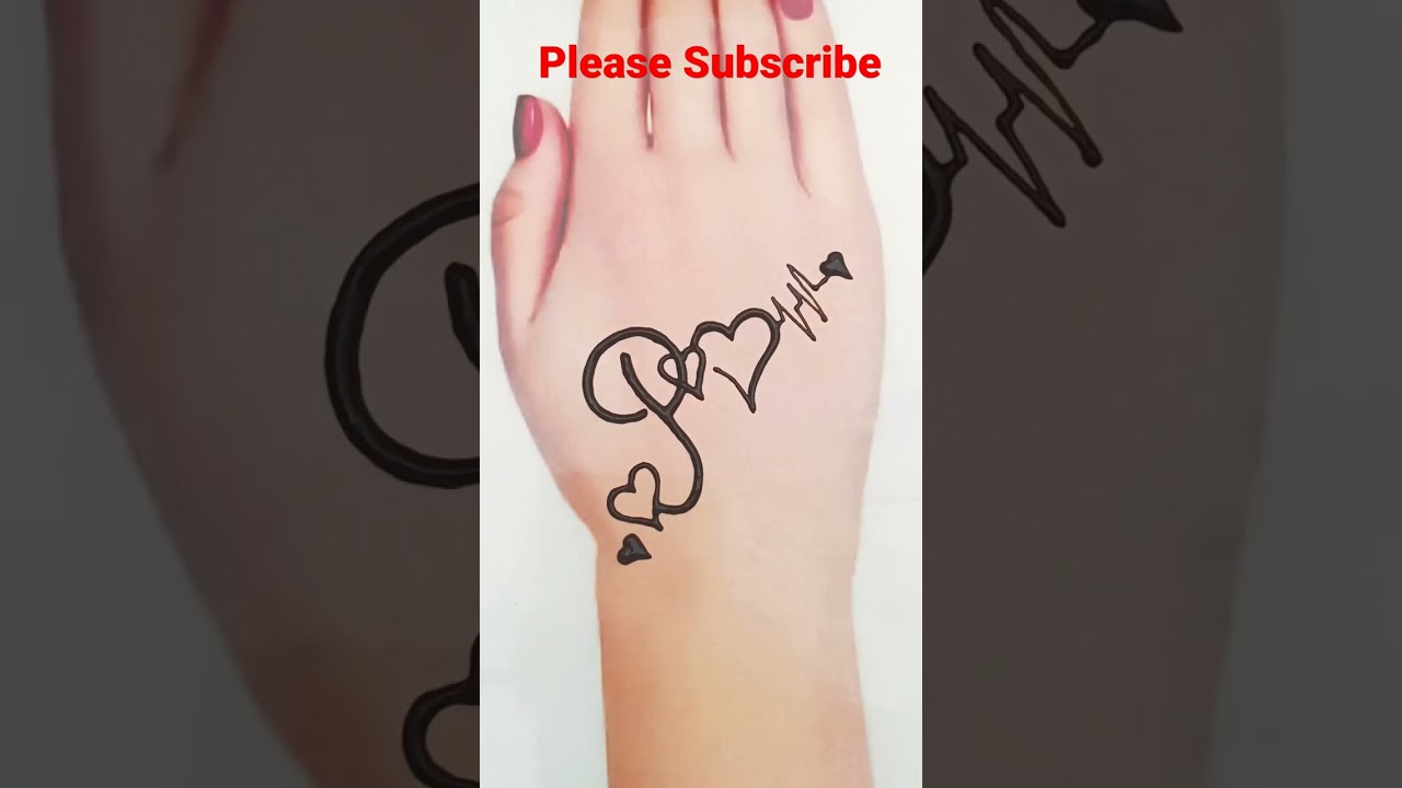 P Letter Tattoo Mehndi Designs || P Name Stylish Tattoo design 