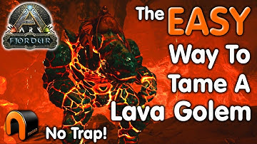 ARK FJORDUR How To TAME A LAVA GOLEM X Elemental EASY TAME!