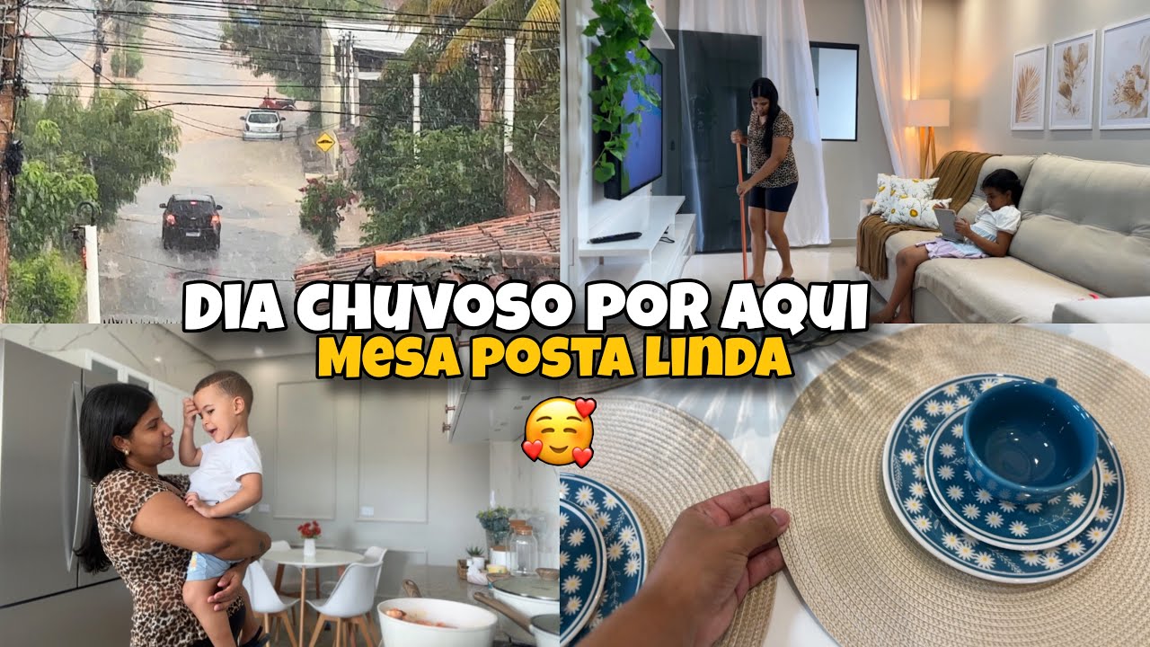 DIA DE CHUVA POR AQUI: LIMPEZA, ACONCHEGO e uma MESA POSTA LINDA ✨