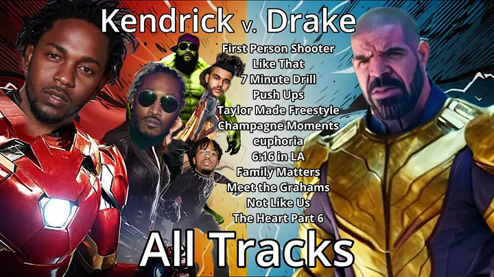 Kendrick VS Drake: ALL DISS TRACKS PLAYLIST- Not Like Us, J. Cole, Future, Rick Ross, Metro Boomin