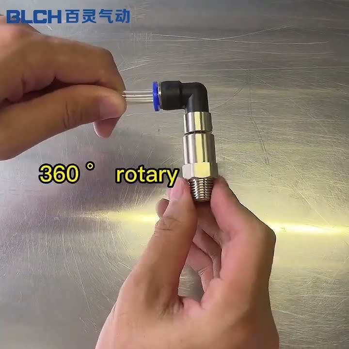 360 degree Rotation quick connector for pneumatic automation system