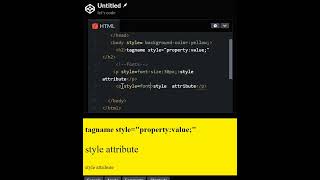 Font-Size |HTML Style Attribute #shorts #short_videos #html #css #javascript #web #coding Basic HTML