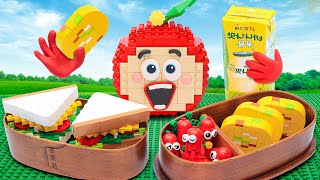 Lego Mukbang Surprise Lunchbox | Stop Motion & LEGO Food ASMR