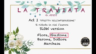 Traviata Act1 Stretta Introduzione | GASTONE highlighted | SLOW version | Opera Study Accompaniment