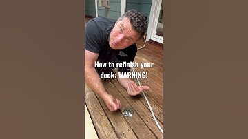 How to refinish your deck: a warning!