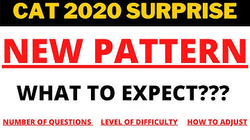 CAT 2020 | New exam pattern | What to expect???