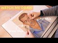 WATCH ME DRAW: A portrait from an old black &amp; white photo