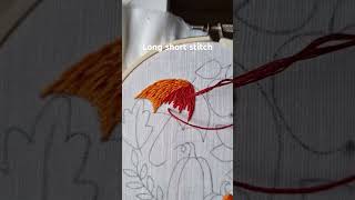 Long short stitch umbrella #embroidery #handmade #handembroidery #stitch #art #fall #autumn #craft